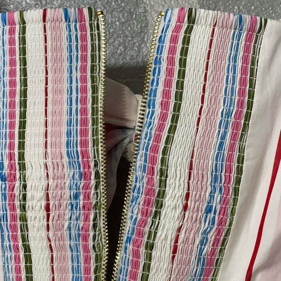 NWT Hill House The Isabella Top With Rainbow Stripe Puff Sleeve - SZ M - Picture 8 of 8